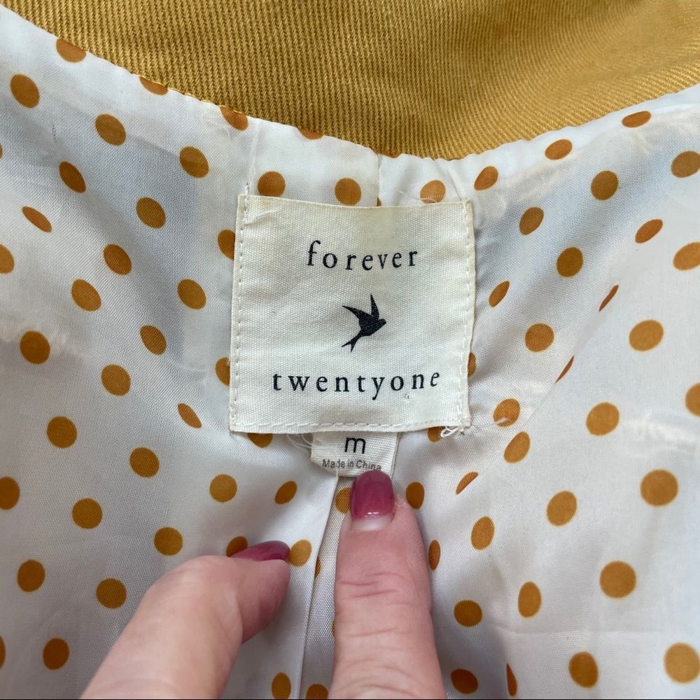 Forever 21 Mustard Trench Coat - Picture 6 of 9